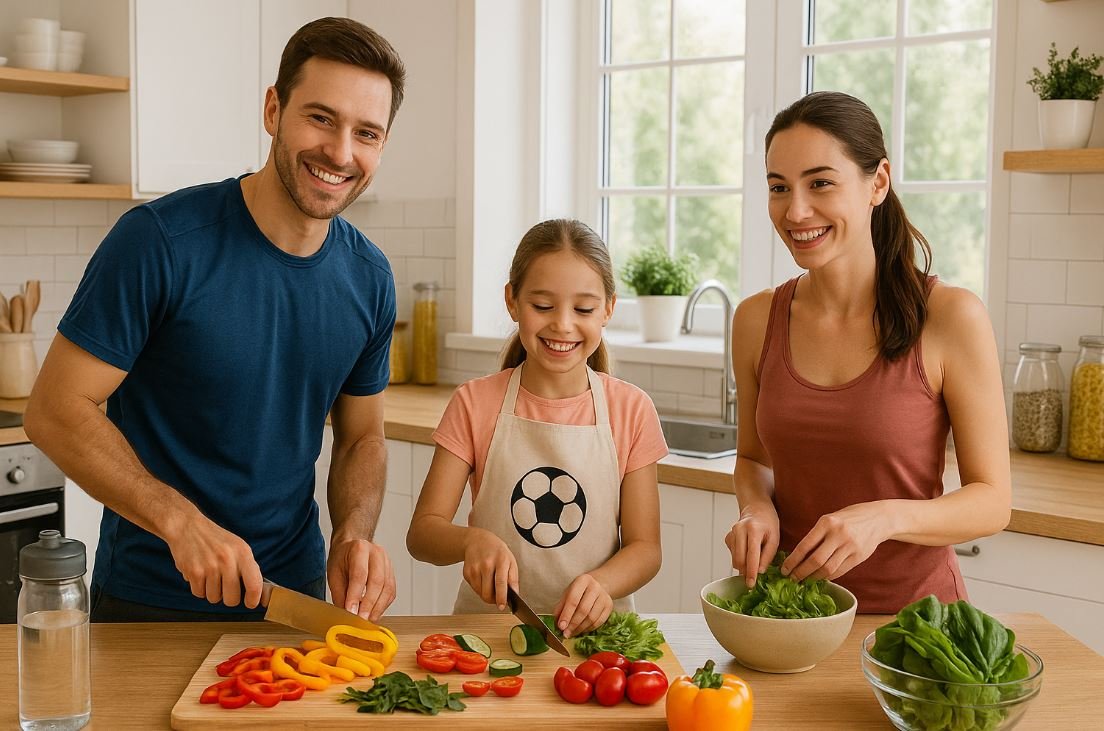 Family Cooking Together