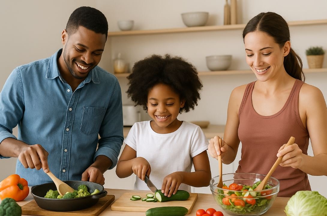 Family Cooking Together