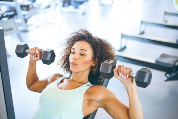 Woman Dumbbell Arm Workout