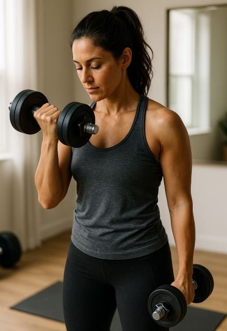 Dumbbell curl arm workout